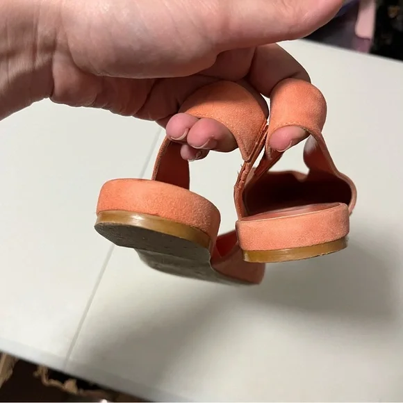 Everlane The V Slingback Rose Pink Suede Flats 7.5 - Picture 9 of 9